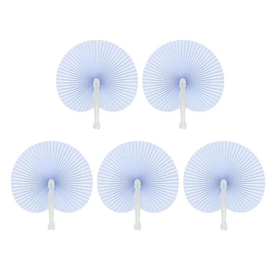 5 шт., складной веер с сердцем любви, белая бумага, сделай сам, портативный летний ручной круглый веер, танцевальное представление, реквизит для фотосессии, свадебный подарок на День святого Валентина