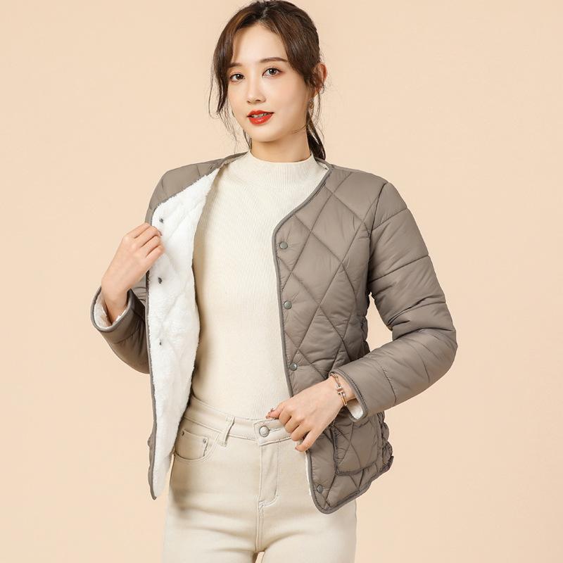 Женская теплая стеганая утолщенная цельная флисовая подкладка рукава с надписью 'Волосы' на рукаве с длинным рукавом хлопковая куртка хлопковая одежда женские модели 8208