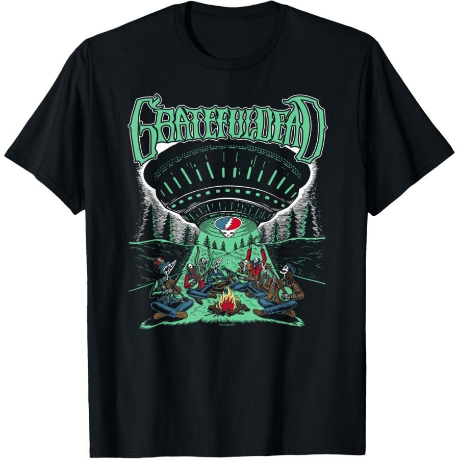 Футболка с принтом Grateful Dead: Скелеты и Инопланетяне, Кемпинг, Группа