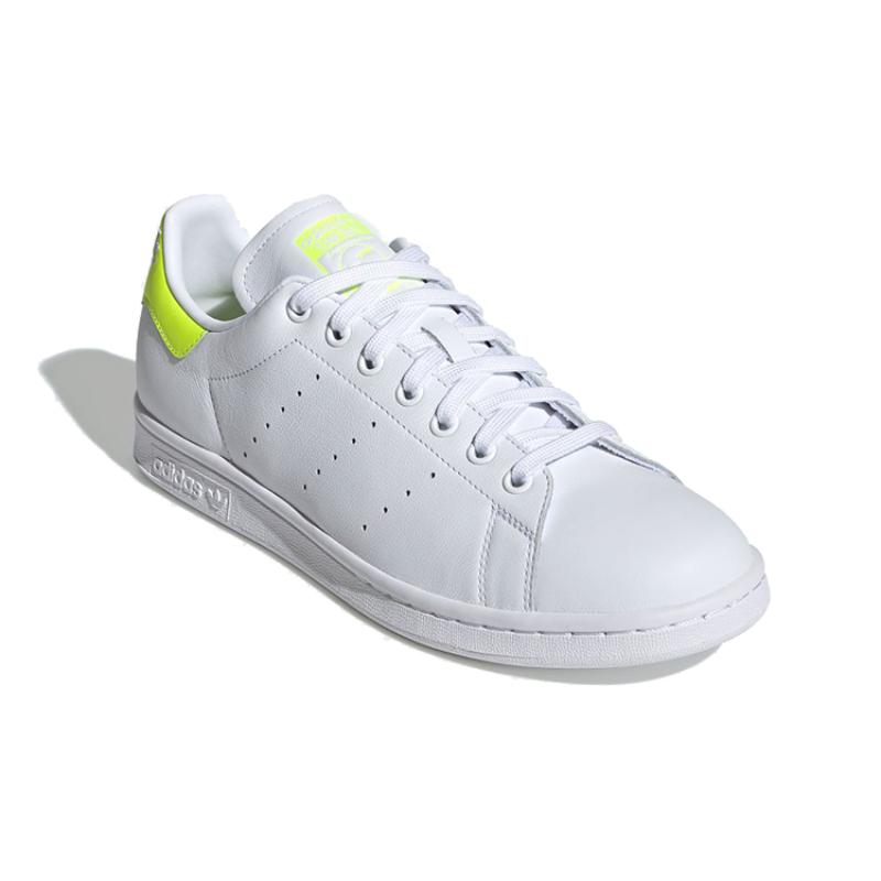 Adidas Кроссовки Stan Smith Белые Неоново-желтые EE5820