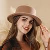 New Autumn and Winter Women's Felt Hat British Retro Elegant Hat Big Brim Casual Versatile Top Hat