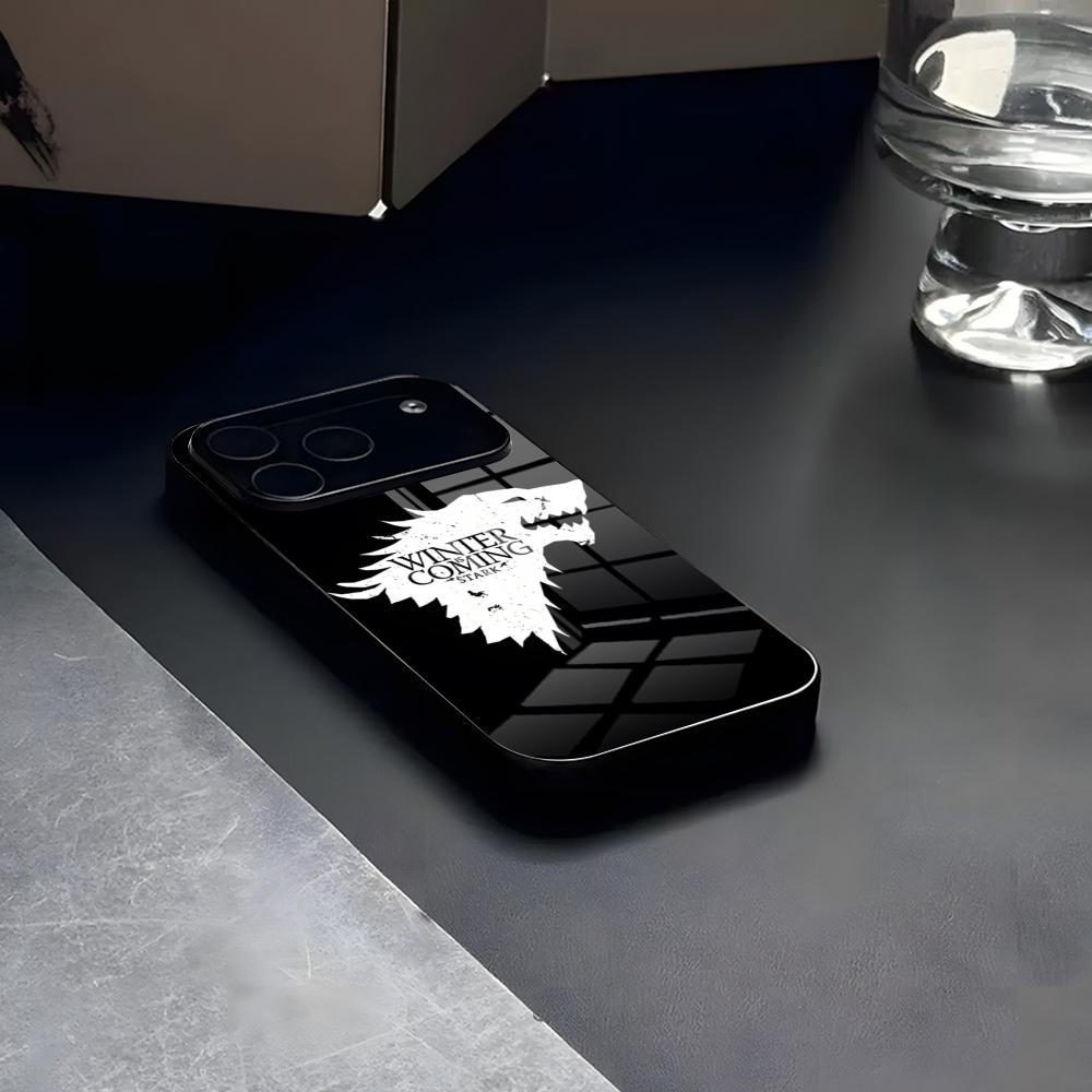 Winter Coming Stark Phone Case Glass For IPhone17 Air 16 15 17 14 Fresh Pro Max 13 12 11 X XS XR Plus For Samsung S 25 24 23 22
