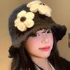 Hollow Out Flower Weave Cap Korean Style Bowknot Beanies Hat Crochet Flower Knitted Hat  Girls