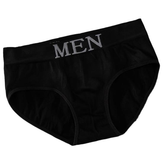 Мужские трусы с буквенным принтом и низкой талией, пояс с алфавитом, эластичные облегающие сексуальные бесшовные трусы, нижнее белье для гостиной