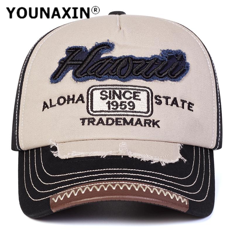 YOUNAXIN Unisex Retro Hawaii Baseball Cap Vintage Embroidered Sun Hat For Men Women Travel