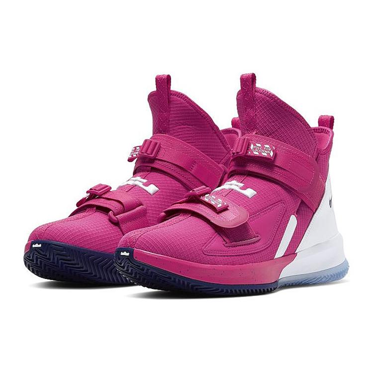 Nike LeBron Soldier 13 'Kay Yow' (Unisex) Vivid Pink / White / Regency Purple Basketball Shoes CV1942 600