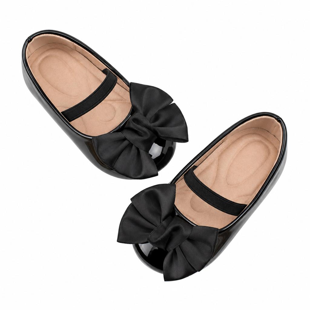 Girls' princess shoes, baby sweet bow06Toddler shoes with soft soles and non-slip features, perfect for Christmas parties