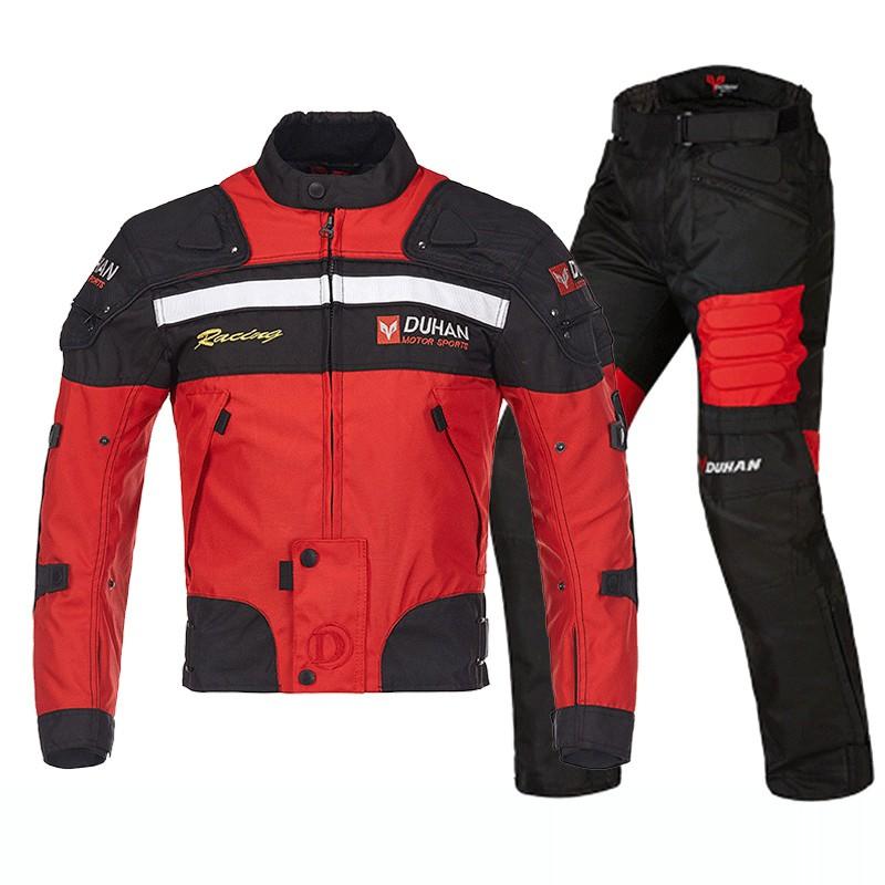 Mens Motorcycle Riding Jacket Pants Set Breathable Waterproof Protective Gear Cycling Sports Use