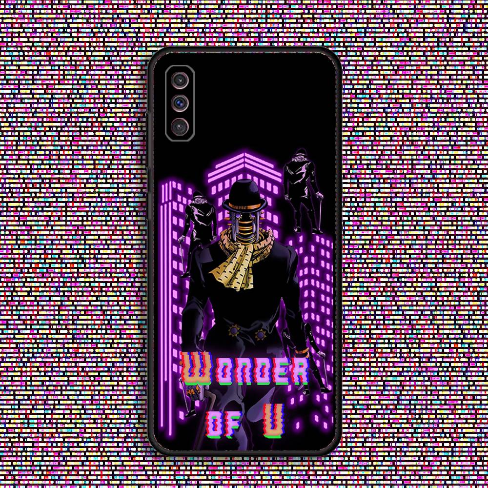Wonder of U J-JoJo Phone Case For Samsung S 25,24,23,22,30,21,10,9,Ultra,Plus,Lite,FE,4,5 G Black Soft Case