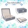 Pu Large Creative Jewelry Box For Women Girls, Double-Layer Lockable