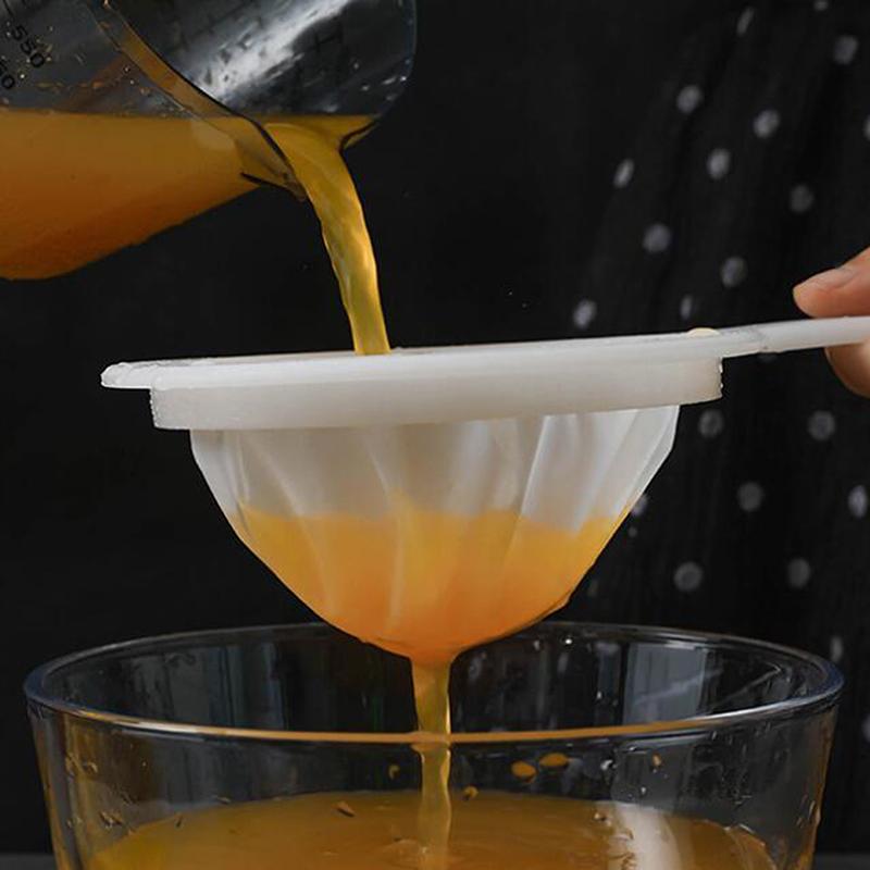 Ультратонкий нейлоновый фильтр-сито, кухонная ложка для фильтрации кофе, соевого молока, инструмент для отделения пищевых остатков