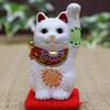 Керамический орнамент Washa no Kura Kutani Ware Левая рука Lucky Cat Shiramori Подарок на день рождения Подарок на открытие Интерьер
