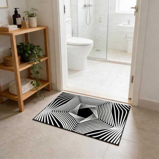 3D Оптическая Иллюзия Напольный Коврик Нескользящий Устойчивый Дизайн Легко Чистящийся Напольный Ковер с Потрясающим Визуальным Эффектом Норы Машинная Стирка Ковер для Зоны