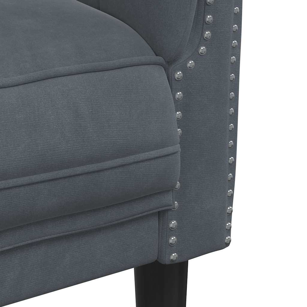 Armchair Dark Grey Velvet