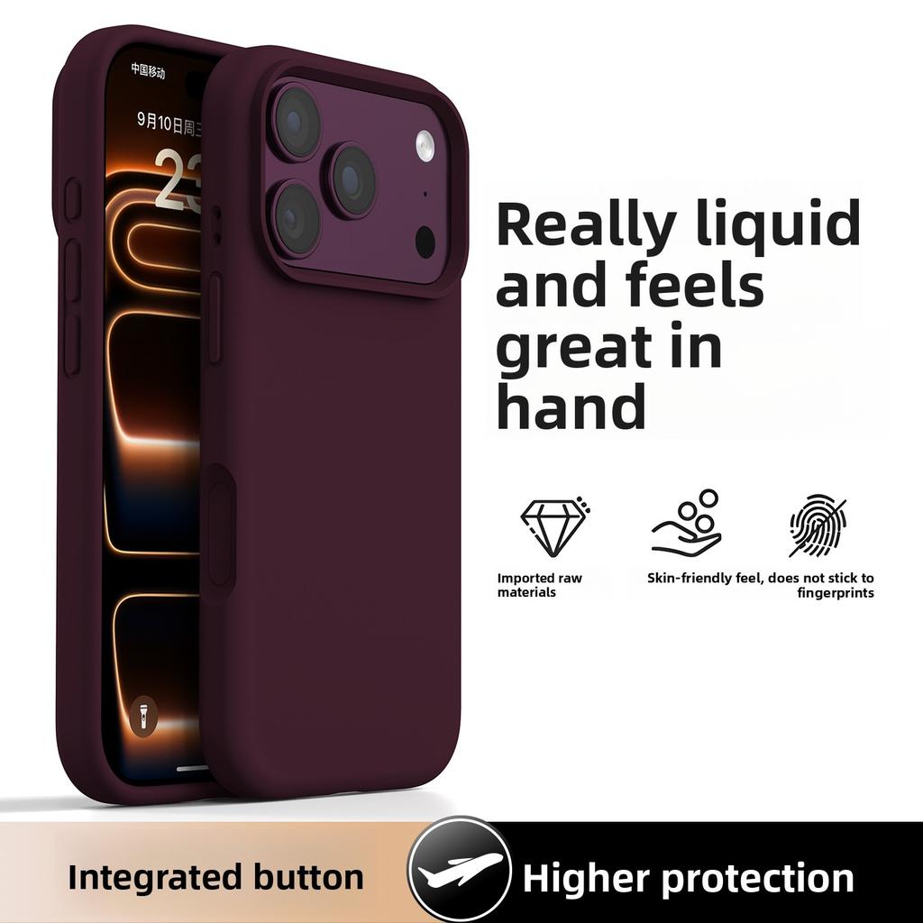 Для iPhone 18 Pro Max / 18 pro Чехол Модный Жидкий Силикон Резина Дружелюбный к Коже Ударопрочный Защитный Задняя крышка Чехол Funda