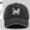 Акварельные Цветы Кот Бейсболка Мужская Женская Регулируемая Snapback Тракер Кепка Повседневная Спортивная Дышащая Хип-хоп Шляпа от Солнца