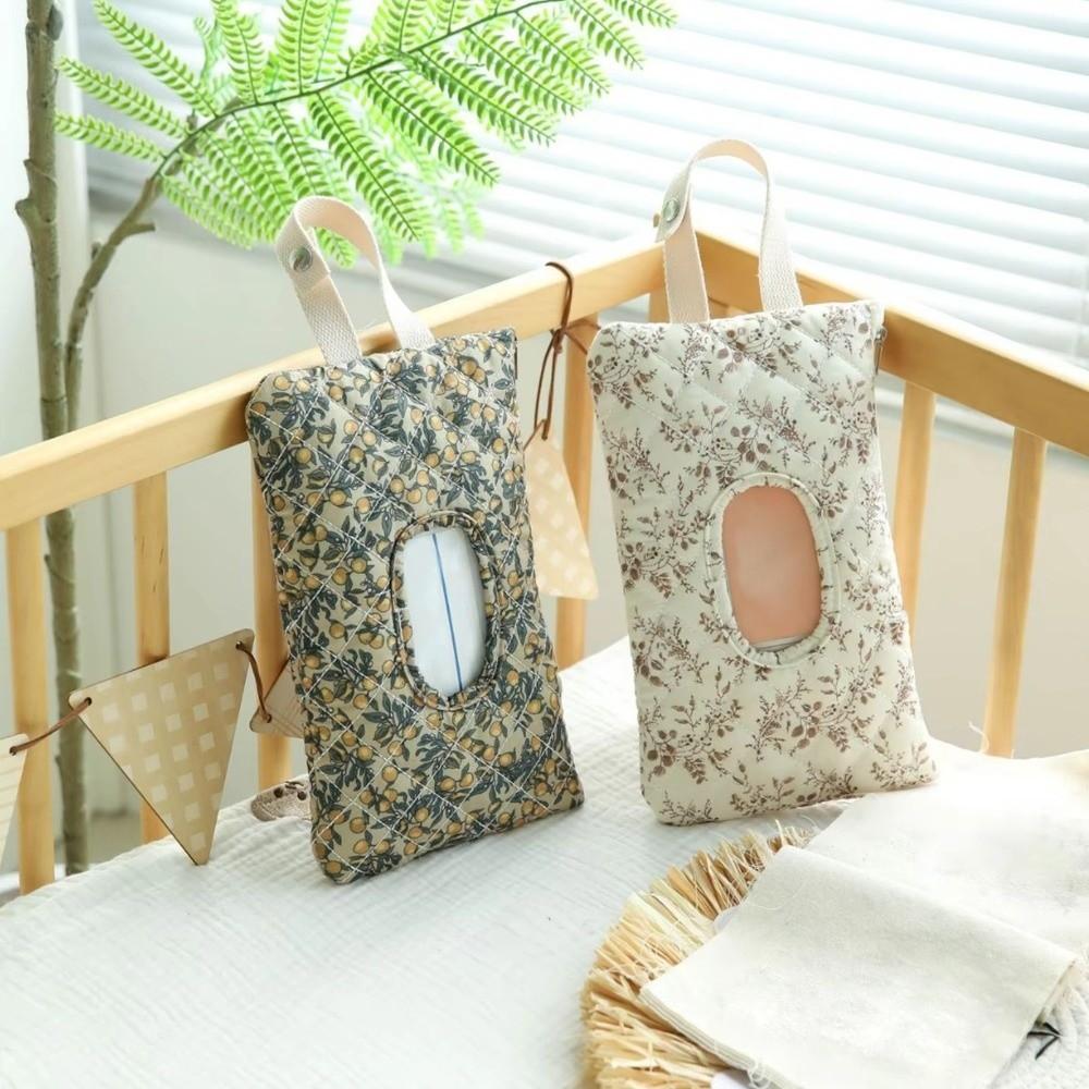 Floral Design Baby Wipes Dispenser Portable Baby Wet Wipe Pouch Wet Tissue Storage Bag  Travel Use