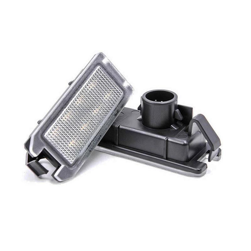2Pcs For Jeep Grand Cherokee Compass Patriot Maserati Levante Fiat 500 Dodge Viper White LED Number License Plate Light License Plate Lights 2