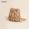 Женская плетёная сумка-кроссбоди в форме ведра Viney