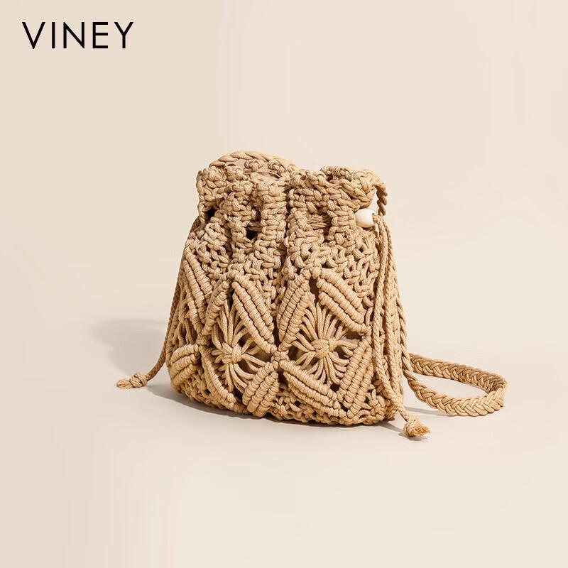Женская плетёная сумка-кроссбоди в форме ведра Viney
