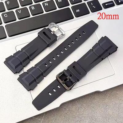 20 мм универсальный ремешок из смолы для Casio из нержавеющей стали пряжка спортивный водонепроницаемый мужской TPU сменный ремешок браслет аксессуары для часов