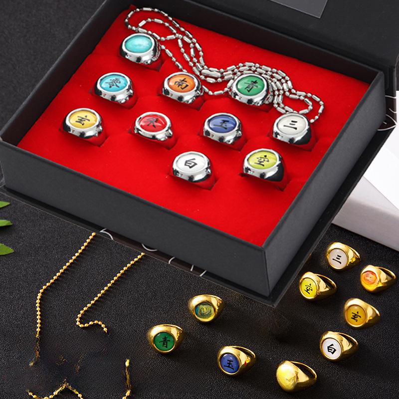Akatsuki Ninja Ring Set: Itachi, Deidara, Pain, Sasori, Orochimaru Anime Collection