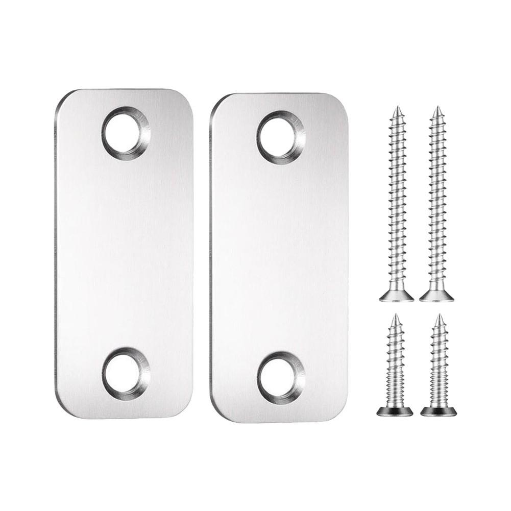 Adjustable Stainless Steel Door Strike Filler Plate Kit With Screws For Lock Repair And Hole Cover For Home Lock Mechanism