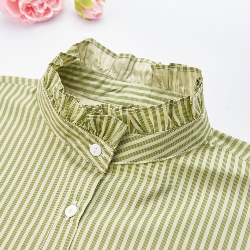 Stand Striped Half-Shirt False Collar for Women's Shirt Blouse Tops Removable Detachable Collars Women Fuax Cols