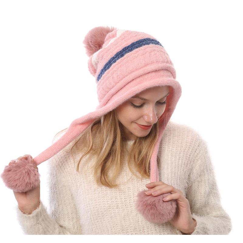 Вязаная шапка женская осень-зима с толстым бархатом, тепло, защита от холода, мягкая вязаная шапка из синели, защита ушей