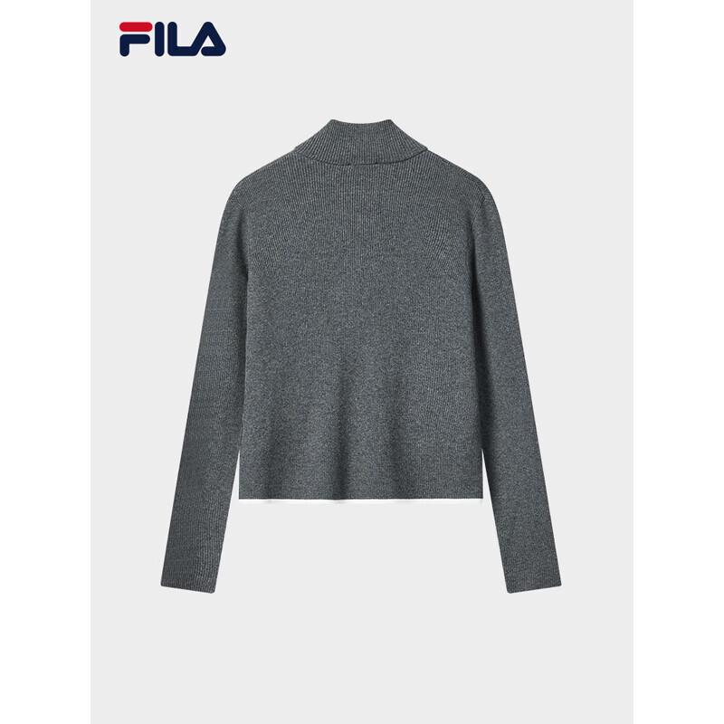 FILA Women's Slim-Fit Knitted Zipper Cardigan - Heather Grey