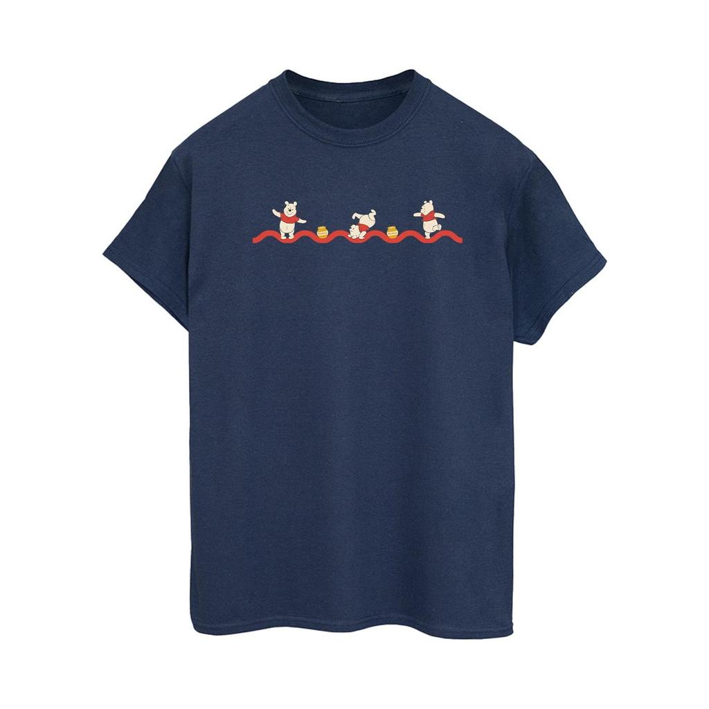 Disney Womens/Ladies Winnie The Pooh Hunny Line Cotton Boyfriend T-Shirt