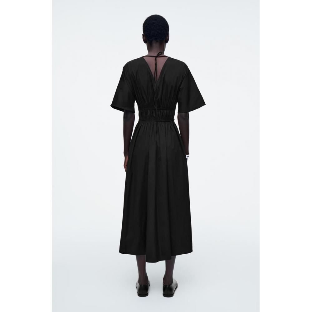 COS Платье миди с открытой спиной Japan Gather