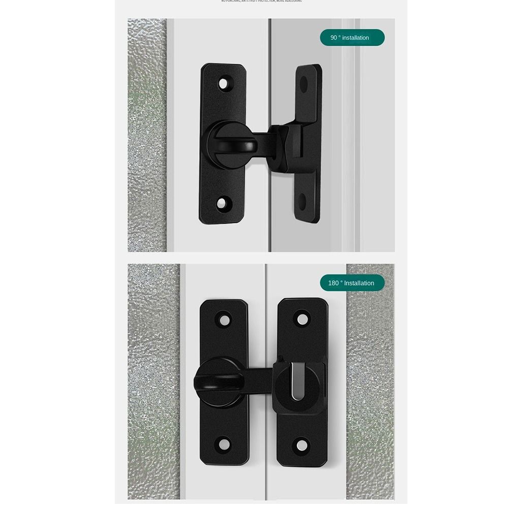 90 /180 Degree Door Buckle Safety Door Hasp Multipurpose Sliding Door Catch  Door Toggle Hardware
