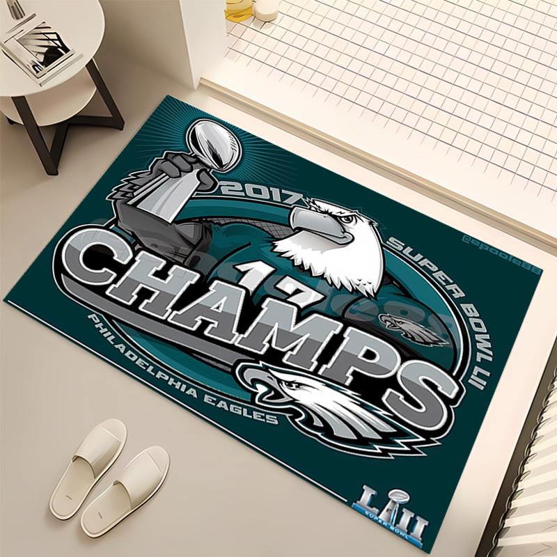 1pc Philadelphia Eagles logo Print Area Rug - Soft, Washable Non-Slip Indoor Mat, Living Room, Home Office Decorative Rug,Office Decorative