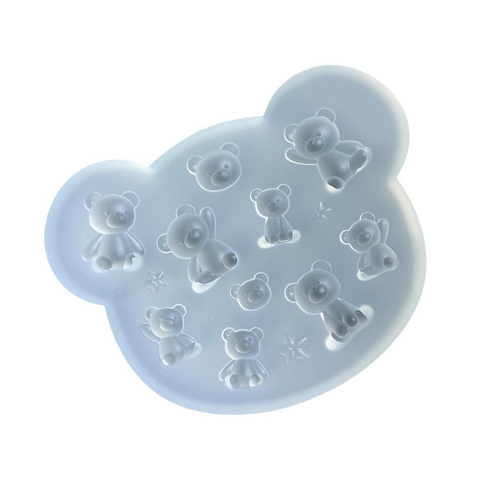 Practical Silicone Small Bear Accessories Mould Unique Epoxy Resin Jewelry Making Molds for Crafting Enthusiasts