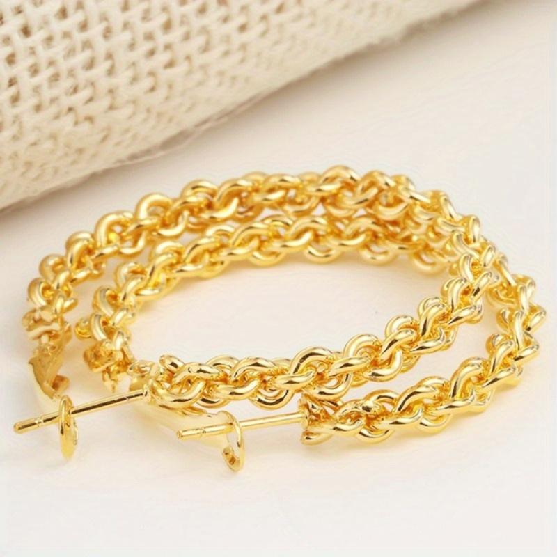 1 пара модных круглых серег с витой цепочкой, персонализированные и минималистичные женские серьги