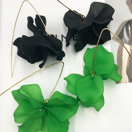 1 пара сережек-крючков, цветочные украшения в стиле бохо, преувеличенные серьги-лепестки ручной работы, свадебные