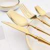 6Set/24Pcs Cutlery Set 18/10 Stainless Steel Set Luxury Dinnerware Gold Forks Western Spoons Knives Steel Cutlery Set Flatware