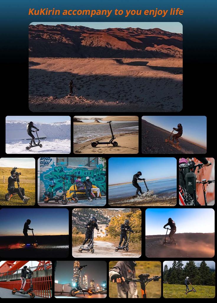 KuKirin Электрический самокат G2 Master, двигатель 2*1000 Вт, 52 В, 20,8 Ач, аккумулятор, максимальная дальность 70 км, максимальная скорость 60 км/ч