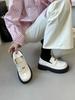 Весенние новые маленькие кожаные туфли MIU для женщин, чтобы носить, высококлассные французские ретро лоферы для женщин, универсальная платформа, женская обувь