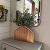 1PC Wooden Ornament Table Craft Ornament Home Irregular Wooden Vases Durable Fried Flower Vase Vintage Mango Wood Rustic