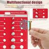 Precision Thread Checker Kit 14 SAE & 14 Metric Sizes Screw Thread Gauge Tool With Inch/CM Ruler For Garage & DIY Use