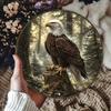 Величественный Орел Металлическое Настенное Искусство Рустикальный Лесной Круглый Знак Декор Дома