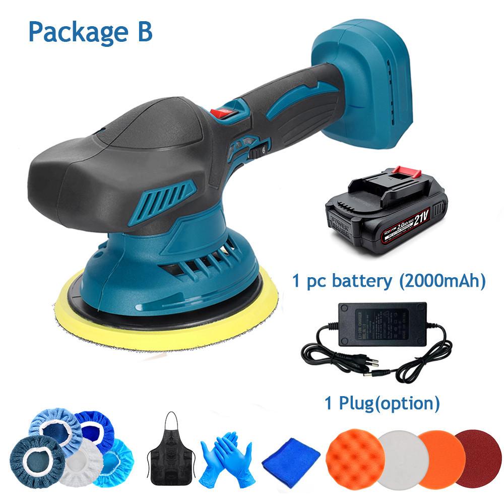 18 В беспроводной электрический полировщик автомобиля 6 передач автоматический полирующий очиститель для металла воском инструмент для удаления ржавчины для аккумулятора 7000 об/мин