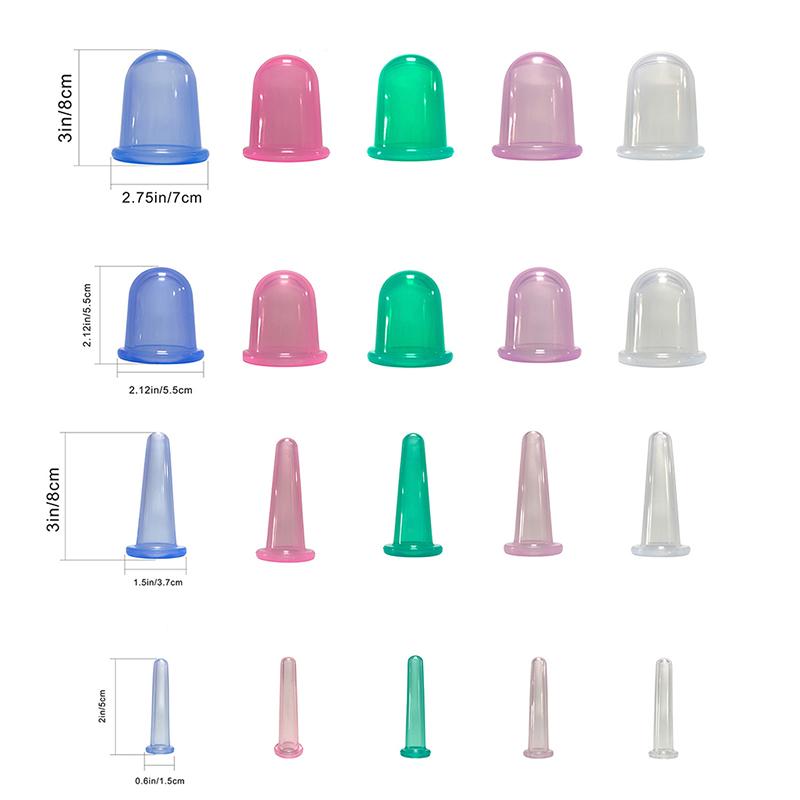 7шт силиконовые вакуумные массажные присоски для снятия боли в теле набор для баночной терапии