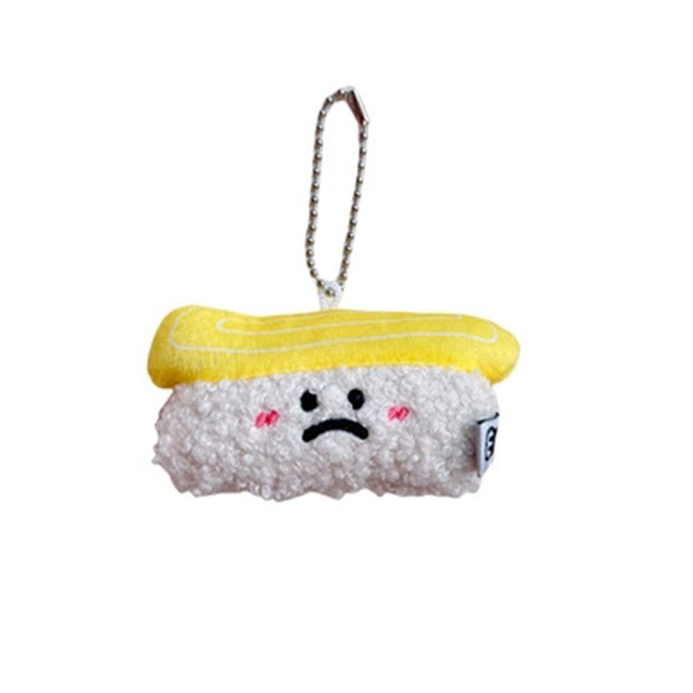Key Buckle Sushi Plush Doll Keychain Salmon Plush Doll Toy Cute Women