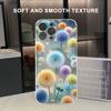 Чехол для телефона с одуванчиками для iPhone 17 Air 16E 16 15 14 11 Pro Max Plus 13 12 Mini 8 7 X Прозрачный противоударный чехол