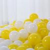 100Pcs/Set Yellow White Pit Ball Thickened PE Crush Proof BPA Phthalate Free Safe Indoor Outdoor Baby Toddler Kids Round Ocean Ball Pool Toy