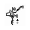 Gembird MA-DA3-01 Triple Desktop Mount for 27" Monitors VESA 100 Max 21Kg Black