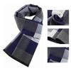 Men Scarf Plaid Print Winter Warm Thick Imitation Cashmere Long Scarf Medium Length Shawl Cold Weather Accessory